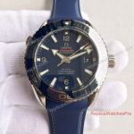 Swiss Copy Omega Seamaster Planet Ocean 600m Watch Blue Dial Blue Rubber Band
